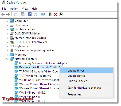 network adapter download windows 10